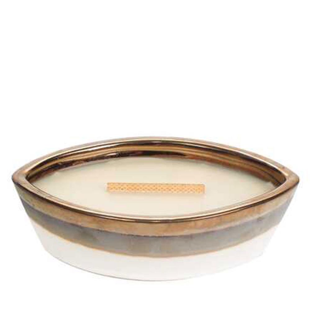 WoodWick Vanilla Bean Winter Glitz Ceramic Dipped Ellipse Jar Candle £20.99
